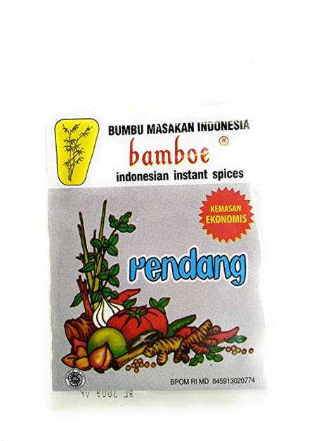 Bamboe Rendang Indonesian Spices (kemasan ekonomis), 20 Gram - Javanese Taste