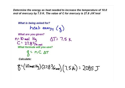 Molar Heat Capacity Sample Problems