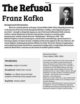 The Refusal By Frank Kafka Teaching Resources | TPT