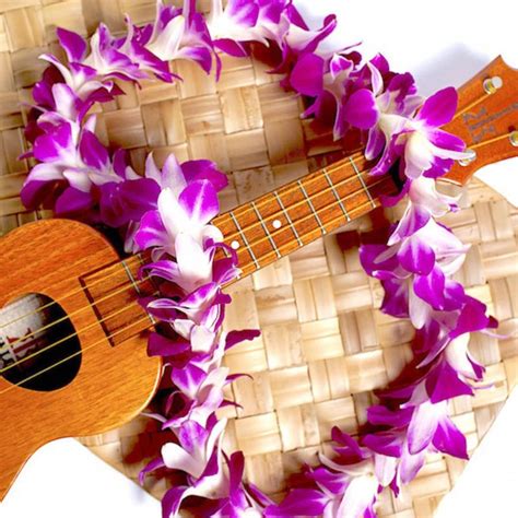 Hawaiian Lei - Flower Lei, Fresh Purple Orchid Lei. Fresh Lei From ...