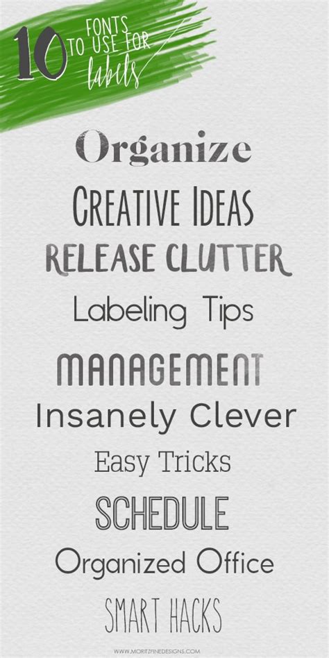10 Fonts to use for Labels