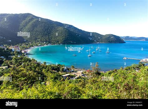 Cane garden bay landscape yachts beach beaches tortola the briti hi-res stock photography and ...