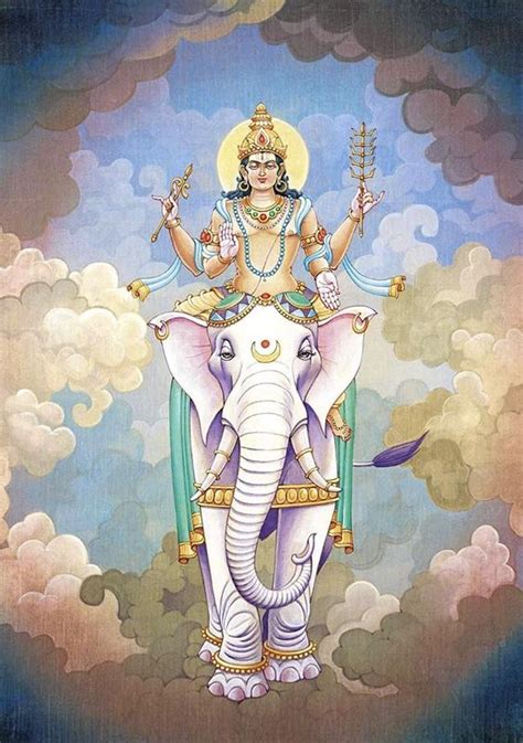 Airavata Elephant - King of Elephants and Ride of Indra in 2022 | Goddess artwork, Hindu art ...