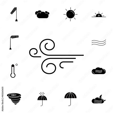 Wind icon. Set of weather sign icons. Web Icons Premium quality graphic ...