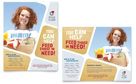 Food Bank Volunteer Poster Template - Word & Publisher Event Flyer ...