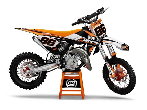 Custom KTM 85 SX Dirt Bike TRACE ORANGE Series Graphics Set - FREE SHIPPING - MotoPro Graphics