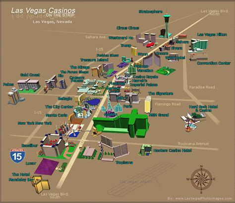 Vegas Strip Casino Map | Color 2018