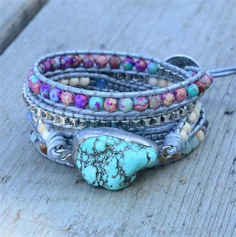 Turquoise Stone Healing Bracelet-Natural Gemstone Balance Meditation Spiritual Protection ...