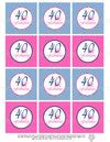 Printable 40th Birthday Cupcake Toppers, Sticker Labels & Party Favor - Sunshinetulipdesign