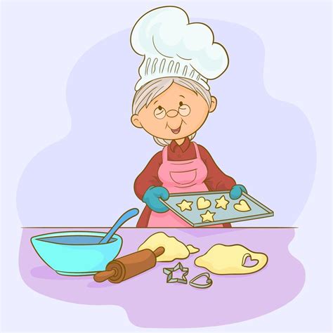 Abuela Cocinando Vectores, Iconos, Gráficos y Fondos para Descargar Gratis