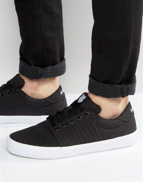 K-SWISS BACKSPIN SNEAKERS - BLACK. #k-swiss #shoes # | Sneakers, Canvas ...