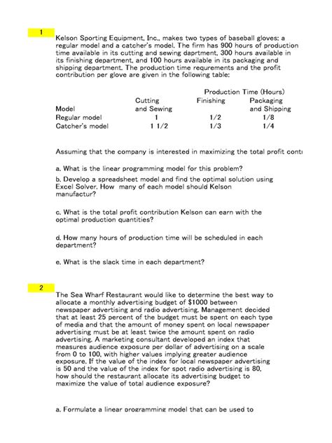 Linear Programming | PDF