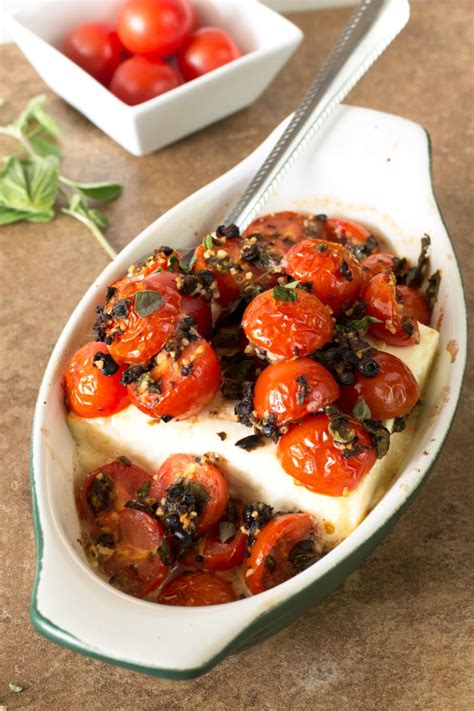 Baked Feta with Cherry Tomatoes and Fresh Herbs | Cake 'n Knife