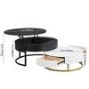 Modern Round Nesting Coffee Table, Lift-top Cocktail Table With 2 ...