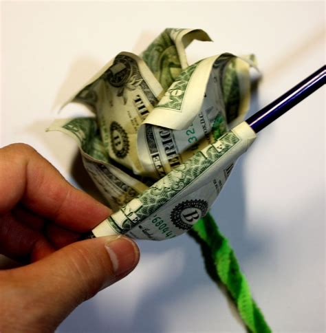 Origami ideas: Origami Dollar Bill Rose Instructions