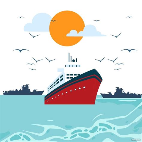 National Maritime Day Illustration in EPS, Illustrator, JPG, PSD, PNG ...