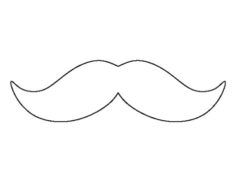 Mustache pattern. Use the printable outline for crafts, creating stencils, scrapbooking, and ...