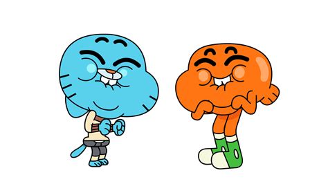 Gumball and Darwin - Laughing by Ironskarmory676 on DeviantArt