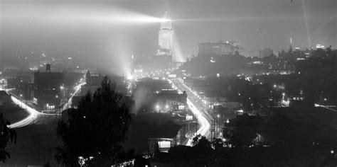 Los Angeles City Hall at night, circa 1931