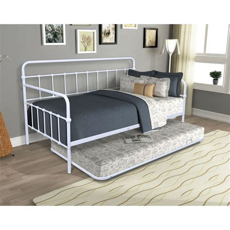 Metal Frame Daybed with Trundle, Day Bed With Under Bed Single Bed ...