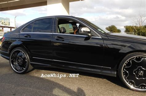 Ace-1: Black Mercedes-Benz C350 on 22" Fiore Forgiato