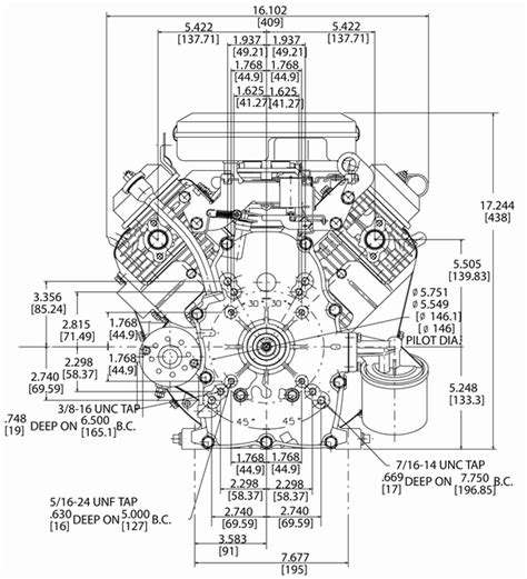 Briggs & Stratton Engine 356447-3075-G1 18 hp 570cc Vanguard [356447 ...