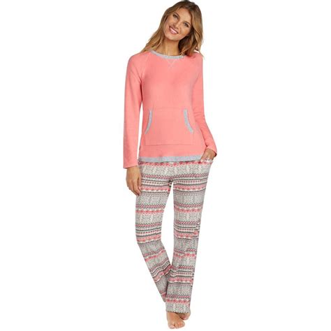 Women's Cuddl Duds Crewneck Fleece Pajama Set | Cuddl duds, Pajamas ...