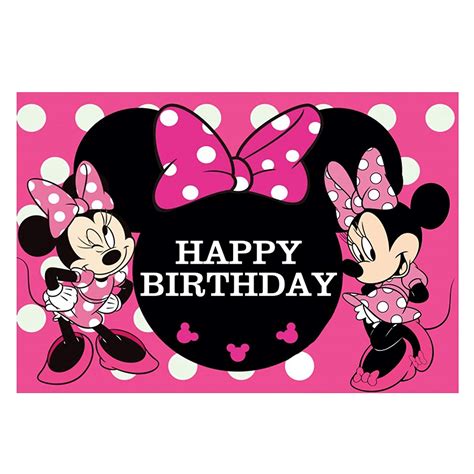 Minnie Mouse Birthday Party Supplies Minnie Mouse Backdrop for Birthday ...