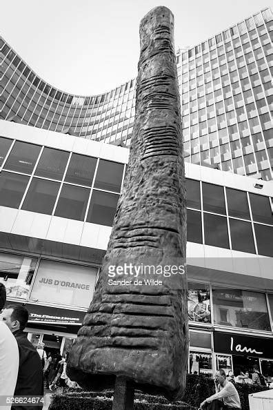 This 7 meters high replica of the Ishango bone on the Munt Square in... News Photo - Getty Images