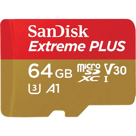 SanDisk Extreme 64GB MicroSD U3 UHS-1 Card - Plaza Cameras