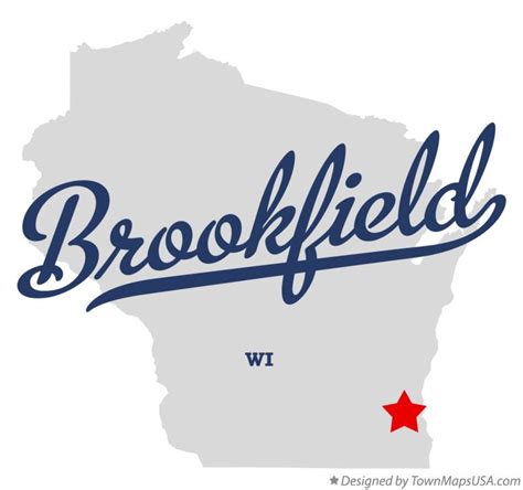 Map of Brookfield, WI, Wisconsin