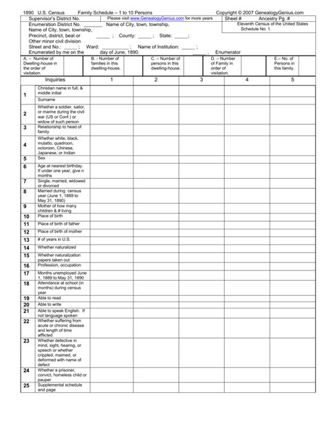 1890 US census form Rev 5-19-07