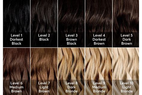 Hair Color Levels: A Detailed Guide 2024 | Fashionterest | Blonde hair color chart, Brunette ...