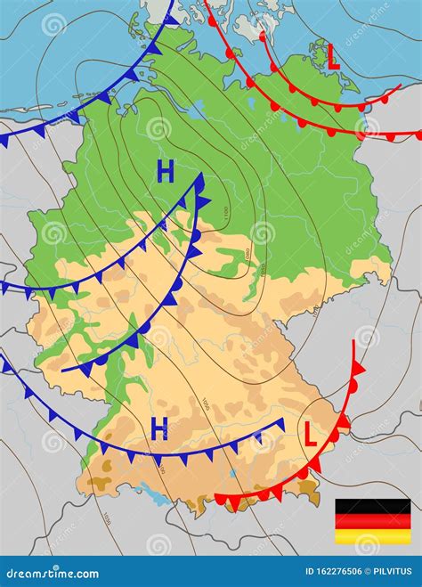 Weather Map of the Germany. Topography Map of the Germany ...