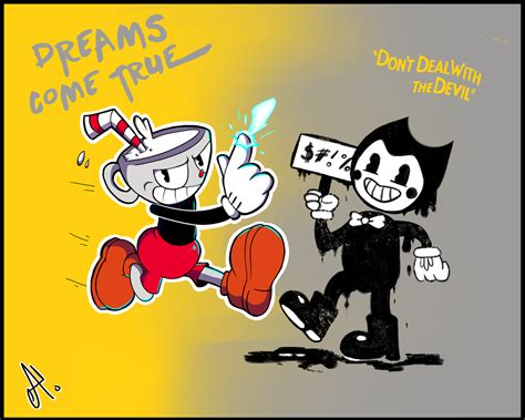 - Cuphead and Bendy by xxAkito on DeviantArt