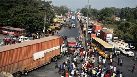 Truck drivers protest against new provisition under hit and run ...