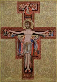 The Cross of San Damiano - Italian crucifixion wall tapestry