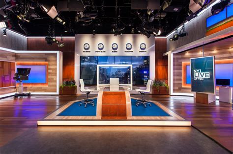 NY1 Studio A Broadcast Set Design Gallery | Tv set design, Studio, Design