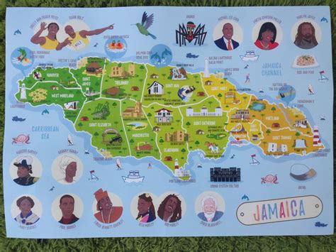 Jamaica Map Poster – Kids Swag