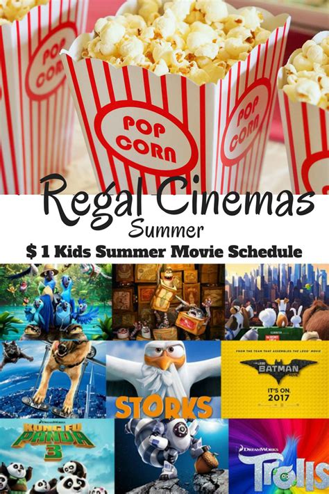 Regal Cinemas Summer Movie Schedule | $1 Kids Movies