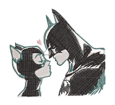 Embroidery Pattern Batman Catwoman Kiss - A.G.E Store |patterns