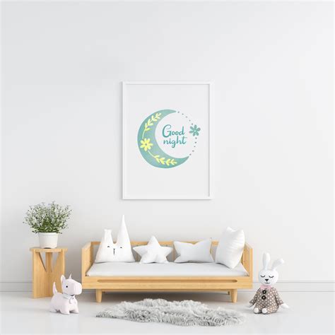 Goodnight Moon Nursery Printable Art-watercolor Moon Nursery - Etsy