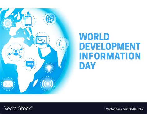 World development information day background Vector Image