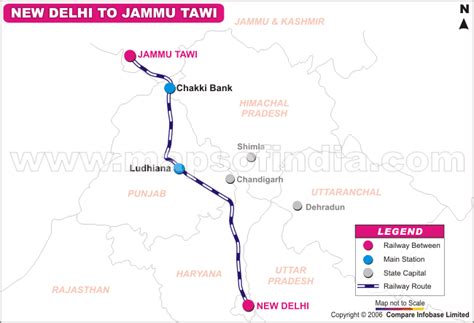 12425/Rajdhani Route Map from New Delhi to Jammu