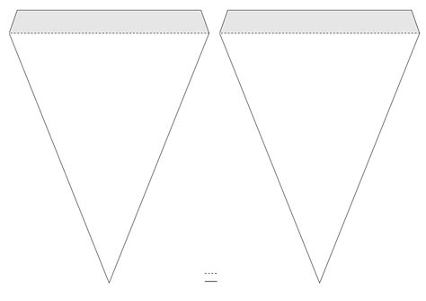 Triangle Pennant Banner Template | Free Printable Papercraft Templates