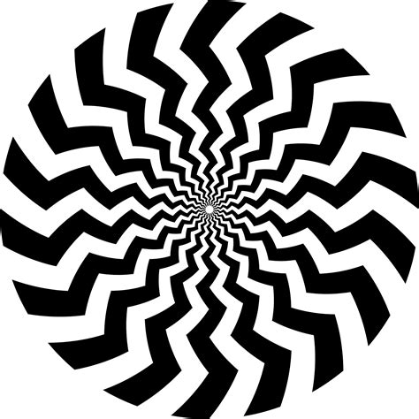 The optical illusion of volume. Round vector isolated black and white ...