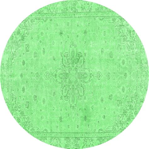 Ahgly Company Indoor Round Persian Emerald Green Traditional Area Rugs, 8' Round - Walmart.com