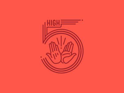 High Five | High five, Logo design, Hand illustration