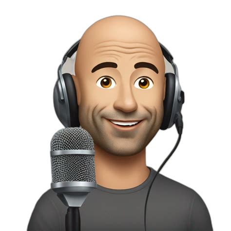 Joe Rogan podcast with a microphone | AI Emoji Generator