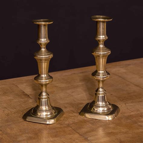 Late Victorian Brass Candlesticks